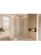 Tilting corner shower cabin 100x80 cm - Lara model